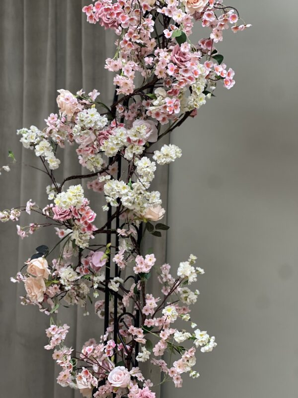 Vintage Pink Flower Garland - Image 6