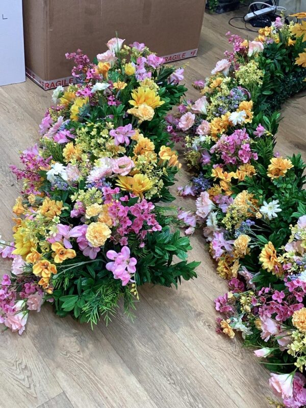 SHOP FRONT Yellow Spring Flower Garland - Pink and Yellow Front Window Display - Image 4