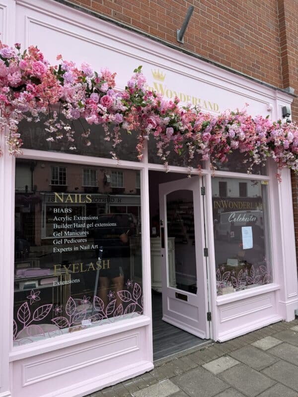 SHOP FRONT Pink Blossom and Rose Flower Garland - Artificial Flower Garland - Image 2