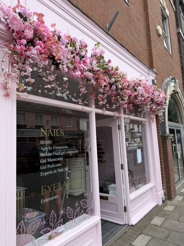 SHOP FRONT Pink Blossom and Rose Flower Garland - Artificial Flower Garland - Image 7