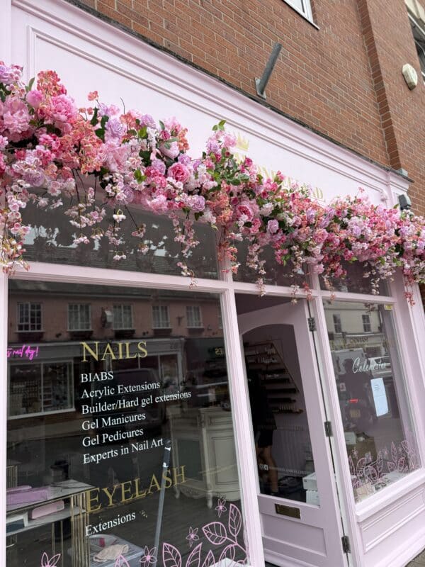SHOP FRONT Pink Blossom and Rose Flower Garland - Artificial Flower Garland