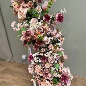 Brown blossom garland - neutral tones