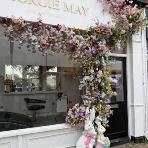 Spring easter artificial flower garland