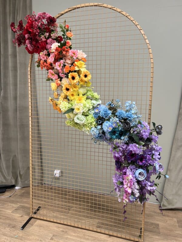 Rainbow Artificial Flower Garland – Vibrant, Handcrafted & Versatile - Image 5