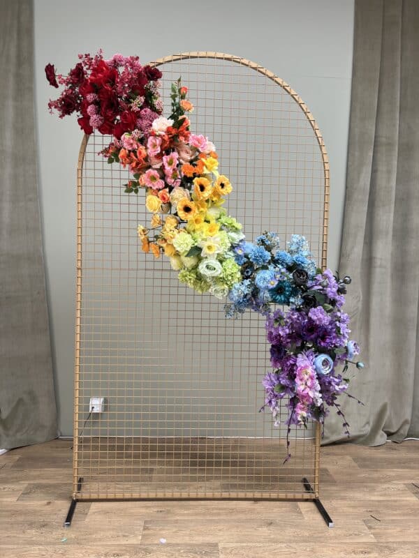 Rainbow Artificial Flower Garland – Vibrant, Handcrafted & Versatile