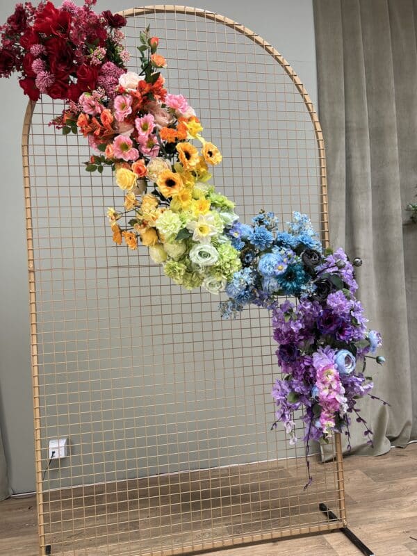 Rainbow Artificial Flower Garland – Vibrant, Handcrafted & Versatile - Image 2
