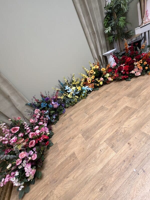 Rainbow Floral Floor Arrangements – Modular 2ft Artificial Flower Displays - Image 7