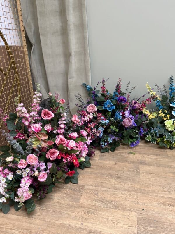 Rainbow Floral Floor Arrangements – Modular 2ft Artificial Flower Displays - Image 6