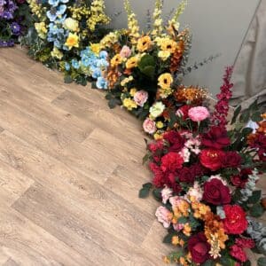 Rainbow Floral Floor Arrangements – Modular 2ft Artificial Flower Displays