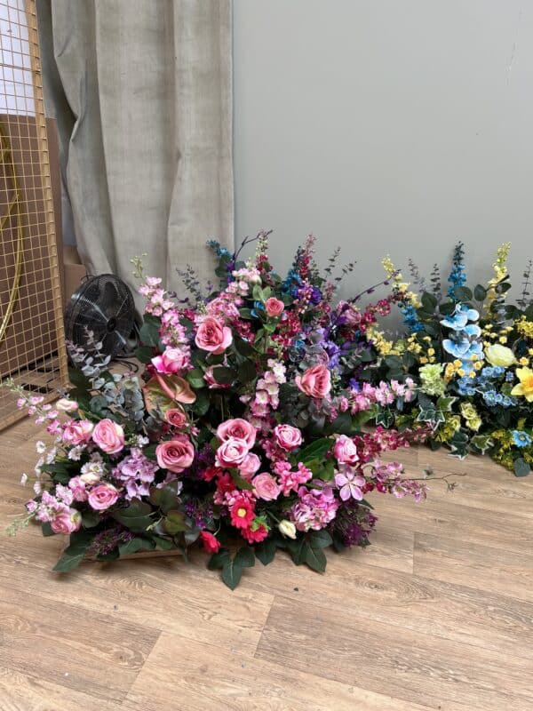 Rainbow Floral Floor Arrangements – Modular 2ft Artificial Flower Displays - Image 5