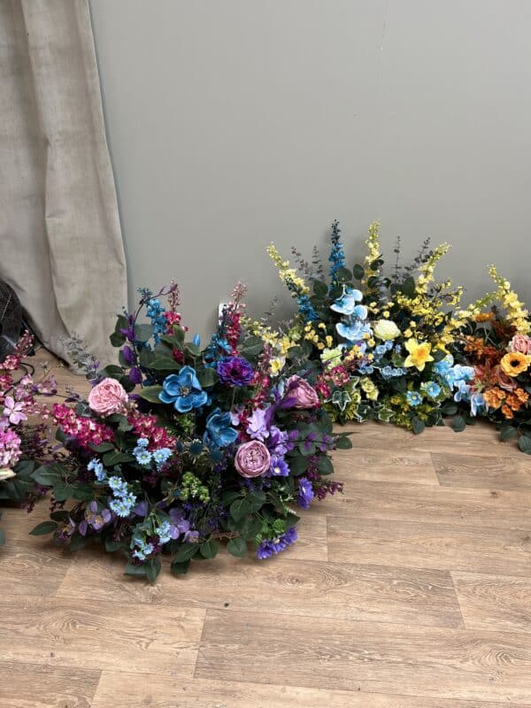 Rainbow Floral Floor Arrangements – Modular 2ft Artificial Flower Displays - Image 3
