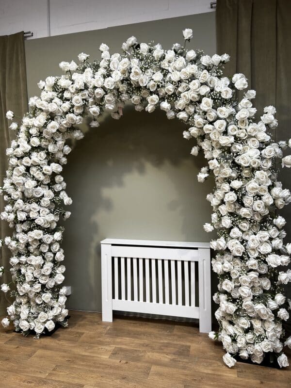 LUXE 3D Flower Arch – Freestanding Silk Floral Display for Weddings & Events - Image 4