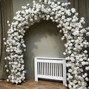 LUXE 3D Flower Arch – Freestanding Silk Floral Display for Weddings & Events