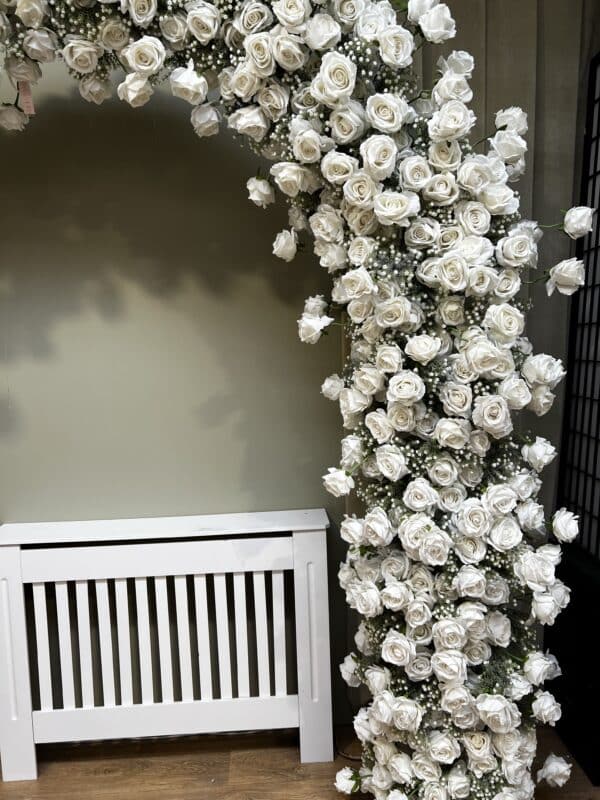LUXE 3D Flower Arch – Freestanding Silk Floral Display for Weddings & Events - Image 3
