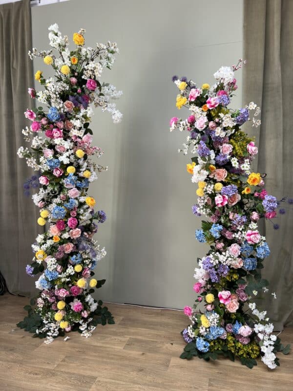 Rainbow Flower Pillars - Colourful Shop Front Pillars - Image 6
