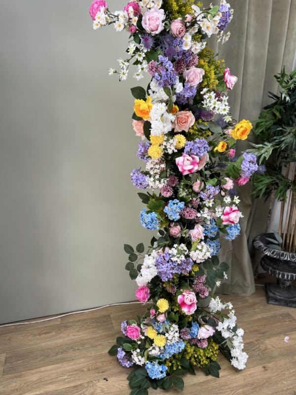 Rainbow Flower Pillars - Colourful Shop Front Pillars - Image 8