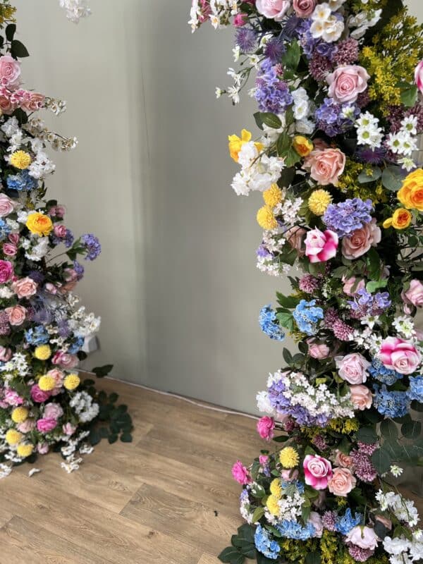 Rainbow Flower Pillars - Colourful Shop Front Pillars - Image 7