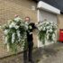 Artificial Flower Hanging Basket - Outdoor Flower Basket for Doorways, Patios & Gardens