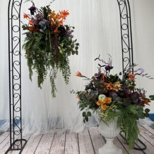 Halloween Flower Basket - Fall Artificial Flower Basket