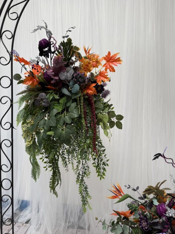 Halloween Flower Basket - Fall Artificial Flower Basket - Image 6