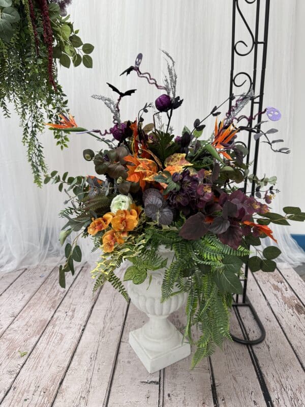 Halloween Flower Basket - Fall Artificial Flower Basket - Image 3
