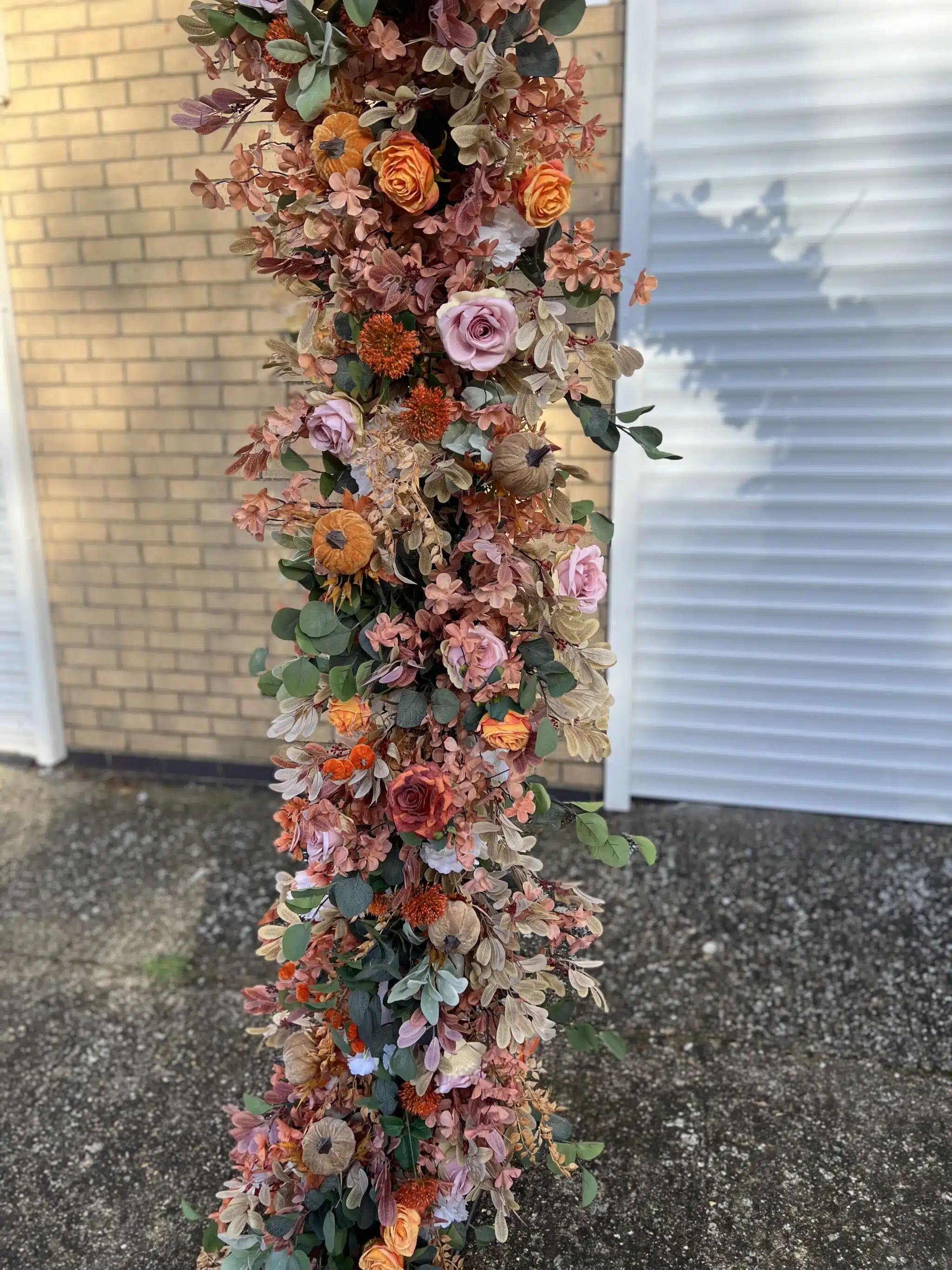 IVY CRUZ Flower Walls, Floral Arrangements | Commercial and Functions Sage & Tan Fall Flower Garland – Artificial Autumn Garland for Weddings, Events & Home Decor - Image 5
