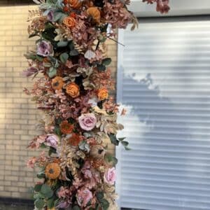 Sage & Tan Fall Flower Garland – Artificial Autumn Garland for Weddings, Events & Home Decor