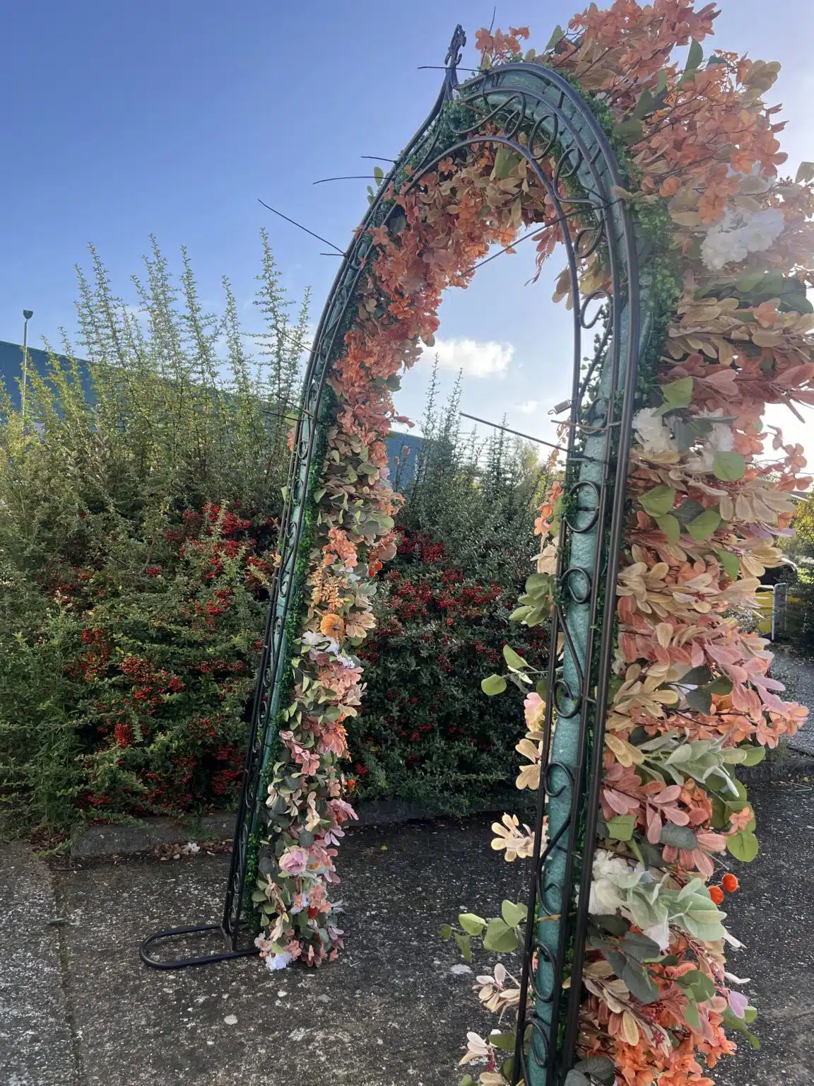 IVY CRUZ Flower Walls, Floral Arrangements | Commercial and Functions Sage & Tan Fall Flower Garland – Artificial Autumn Garland for Weddings, Events & Home Decor - Image 3