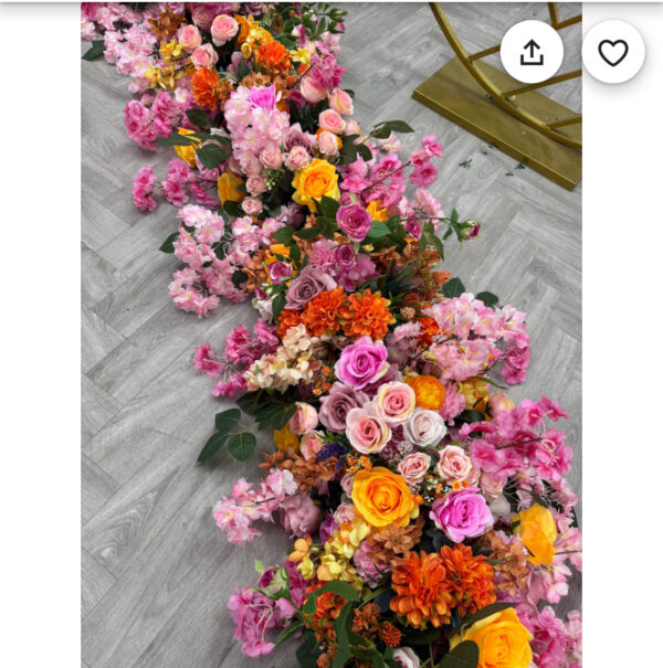 Custom Garland in Antique pinks, pinks and Orange colours - Image 3